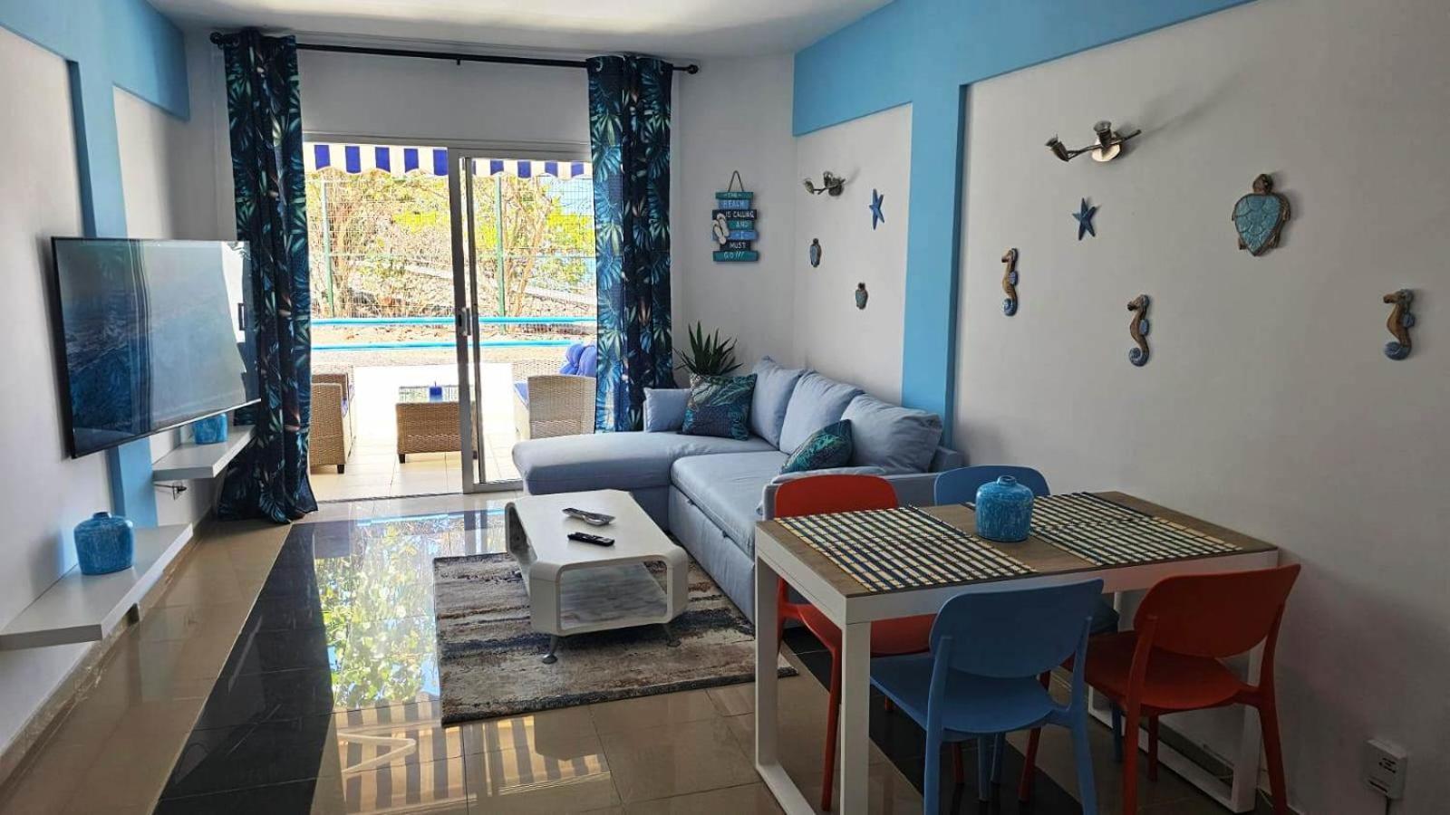 Blue Bay Paradise - Beach Front Apartment With Sea View Playa Paraiso  Exteriör bild